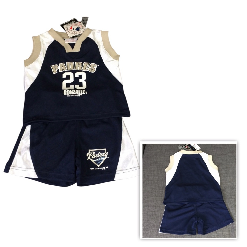 MLB SN Diego Padres ADRIAN GONZALE #23 GENUINE MERCHANDISE Set Short,shirt Sz 2T